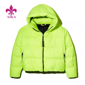 High Quality Waterproof Custom Down Puffer Jackets With Hooded Women