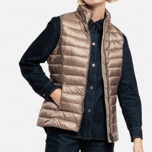 Women’s Down Vest Custom Wholesale High Quality Blank Sleeveless Quilted Vests