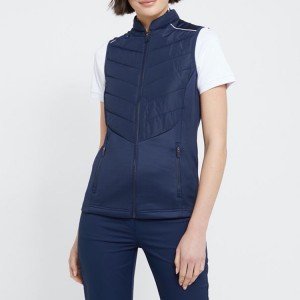 Custom Women’s Down Gilet Cotton Filled Quilted Vest Golf Wholesale