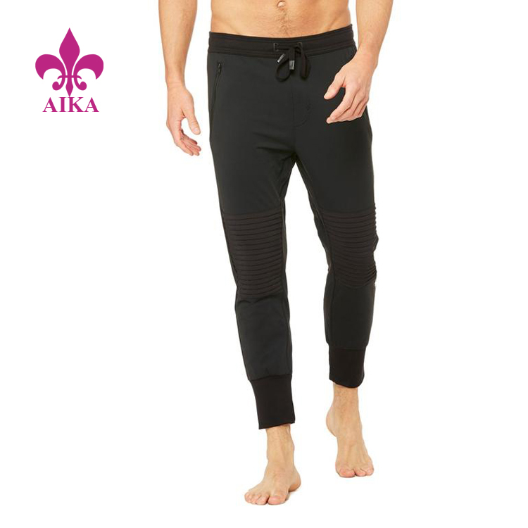 Wholesale Custom Comfortable Casual Style Pleated Knee Design Sports Gym Men Joggers