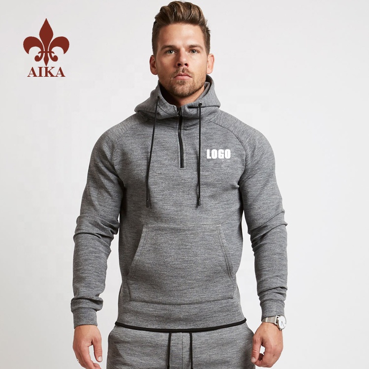 wholesale newest custom Cotton polyester pullover tracksuits mens plain hoodie