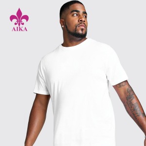 Europe style for Sportwear - Wholesale Custom Cotton Printing Muscle Fit Running Workout Sport Gym T-Shirt For Man – AIKA