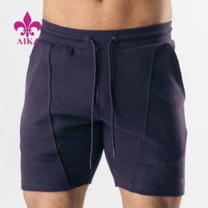 Low Rise Male Gym Wear With Open Side Pockets Relaxed Fit Mens Running Shorts