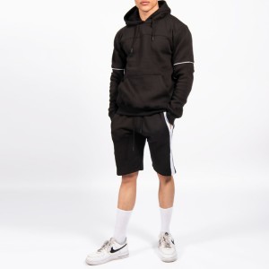 High Quality 2 Pieces Cotton Shorts Sets Blank Tracksuit Custom Logo For Men