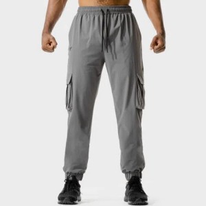 Wholesale Quick Dry Drawstring Waist Men Nylon Jogger Track Pants With Cargo Pocket