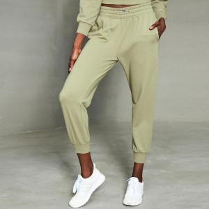 Custom Slim Fit Cotton Polyester Athletic Gym Wear Fitness Drawstring Waist Women Jogger Sweat Pants With Pocket