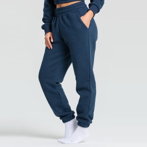 Soft French Terry Cotton Drawstring Waist Loose Fit Sweat Pants Custom Women Joggers