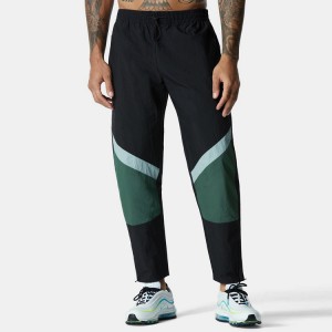 Wholesale Lightweight Fitness Breathable Men Custom Gym Polyester Color Block Jogger Track Pants