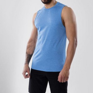 Factory Price Lightweight Polyester Spandex Blank Workout Running Tank Top For Men