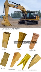 Bucket teeth manufacturer rock forging yellow or black bucket teeth for mini excavator Caterpillar J200