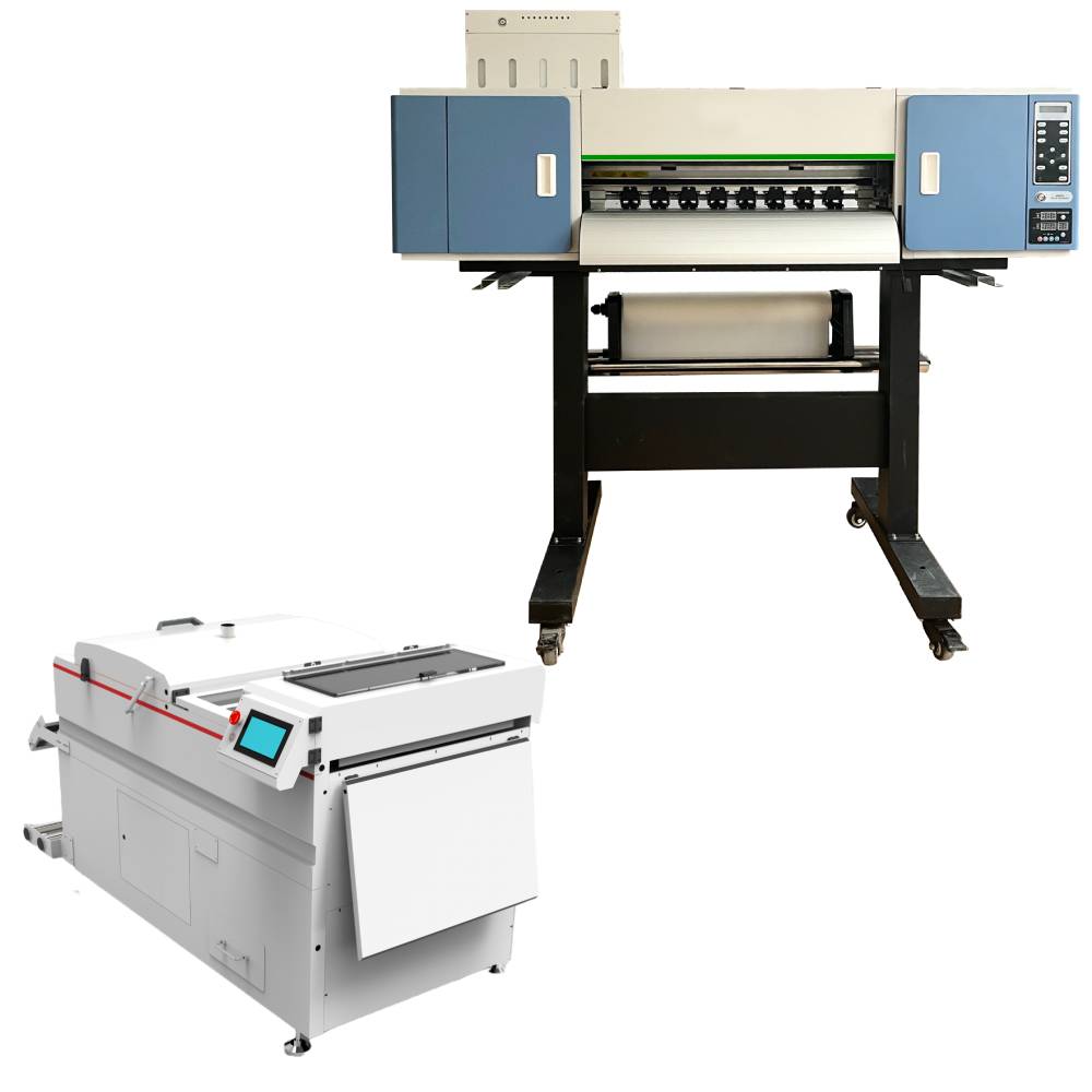 2022 Brand-new 2 heads i3200 65cm heat transfer dtf printer With Powder shaker dryer automatic Machine