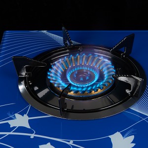 Infrared gas hob with cast iron cover burner 2 burner gas stove 7mm tempered painting glass panel SUS case LPG gas cooker