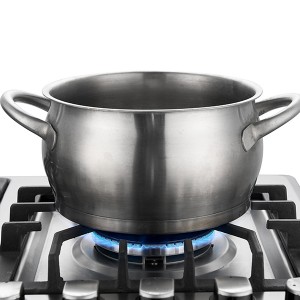 Modern Stainless Steel 5 burner Appliances Kitchen LPG Build In Gas Hob  Sabaf  Burner Easy To Clean Cast Iron Pan Support