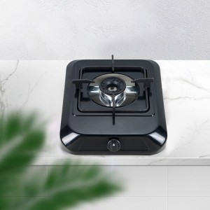 Home appliance fashion design Single burner family gas stove black commercial LPG NG