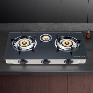 Kitchen appliance 3 burners gas stove with tampered glass on top high quality best hot selling low price with wholesalers