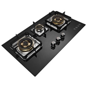 Kitchen Appliance 7mm Tempered Glass 3 burner gas hob gas cooker gas stove