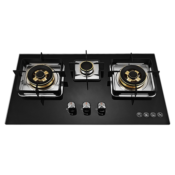 Glass top gas stove 3 burner built in gas stove manufacture