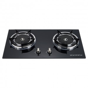 7mm thickness tempered glass with 2 infrared burner built in gas hob easy to clean
