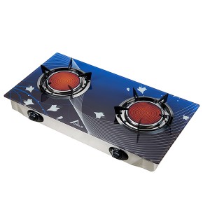Tempered explosion-proof glass 2 infrared burner LPG stove Customized pattern and exquisite design
