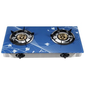 Hot Selling Kitchen Assistant 2 Burner Table Glass Top Stainless Steel Gas Cooker GAS Stove