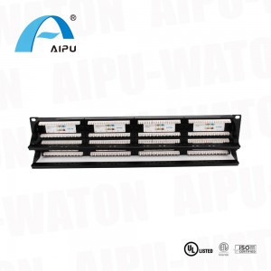 Cat5E UTP 48 Port Tooless Patch Panel For Network Cabling