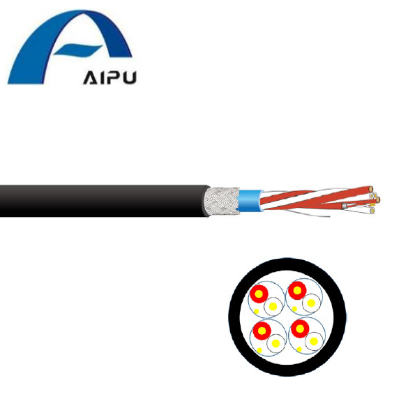 Aipu Analog Audio Transmission Cable 4 Pairs 8 Cores Twist Pairs Al-PET Tape with Tinned Copper Drain Wire Al-PET Tape & Tinned Copper Braided