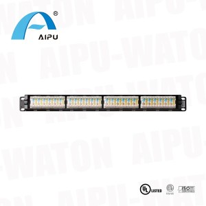 1u 24 Ports UTP Unshielded RJ45 Patch Panel with Management Bar CAT6A Structured Cabling Cabinet