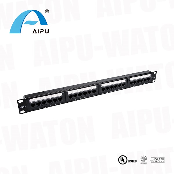 Cat. 5e 1u 24 Ports Unshielded UTP RJ45 Patch Panel Rack Mount with Cable Management Featured Image