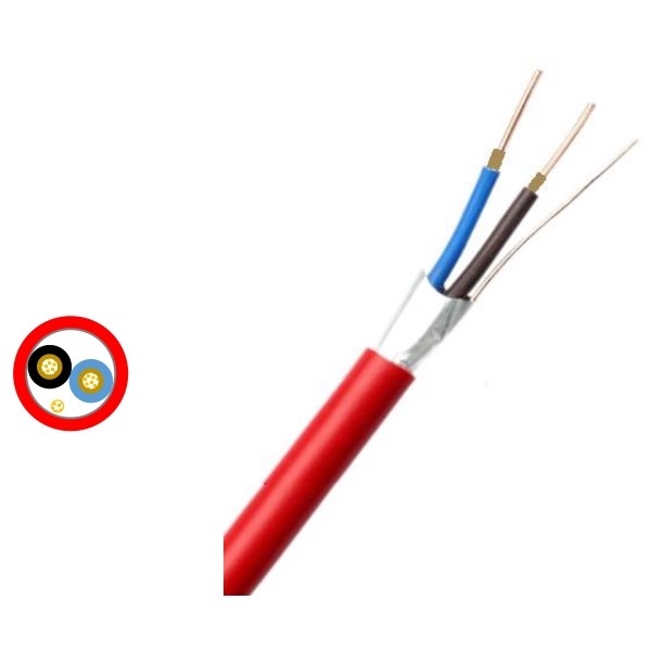 Cu/Mica/XLPE/Fr-PVC 300V 2 Core 1.5 Sq. mm Mica Tape XLPE Fire Resistant Cable En 50290-2 Shielded Drain Wire Copper Wire