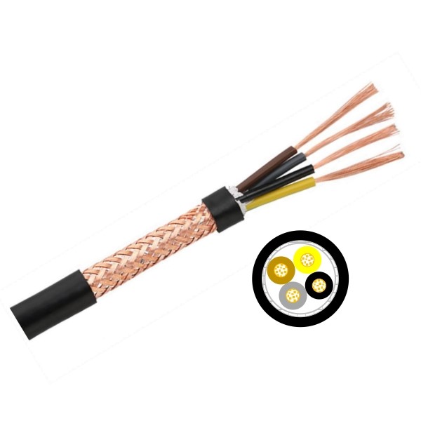 Rvvp Cable Class 5 Flexible Copper Conductor PVC Insulation and Sheath Pure Bare Copper Wire Braided Shielding Instrumentation Cable Electric Wire