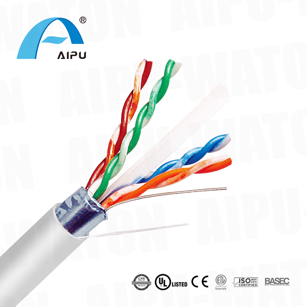 Best quality Passive Cabling - Outdoor Automation Control Cable Signal Cable Cat6 ECA Lan Cable F/UTP 4 Pair Ethernet Cable Solid Cable 305m for Computer Systerm  – AIPU