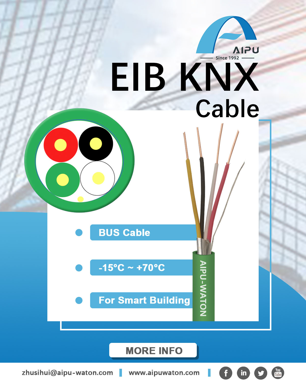 [AipuWaton]EIB BUS KNX Cable