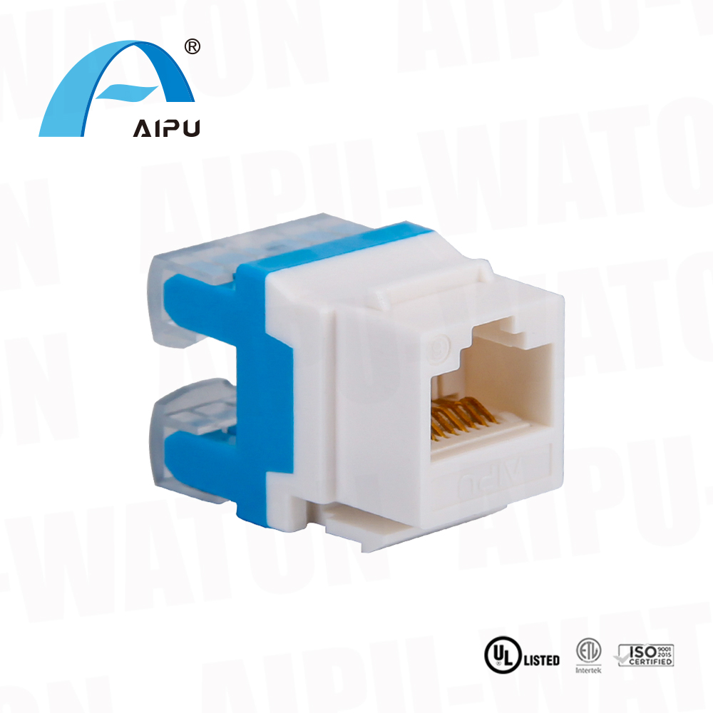 Chinese wholesale Electrical Data Cabling - Cat.5E Unshielded Keystone Jack (180 °) Available For Working Area  – AIPU