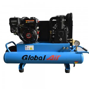 10 Gal.6.5 HP Portable Gas-Powered Twin Stack Air Compressor nwere aka arụnyere