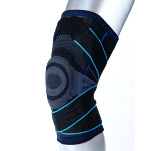 Silicone gel knee support with adjustable straps