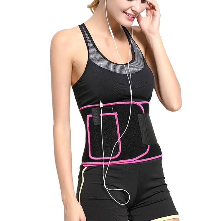 Bottom price Belt Waist Support - Sweat waist belt with pocket – qiangjing
