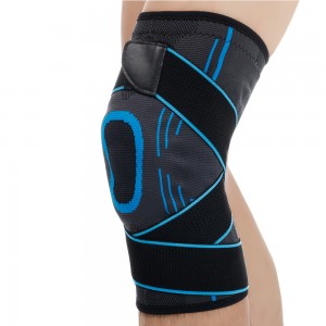 Silicone gel knee support with adjustable straps