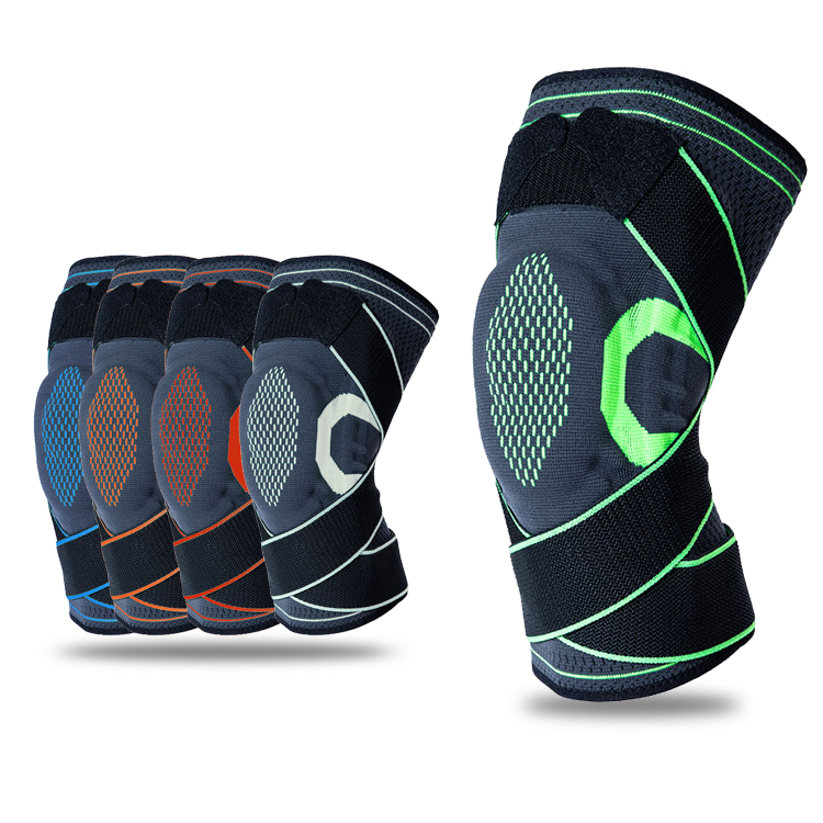 Cheapest Price Heating Knee Pad - Silicone gel knee support with adjustable straps – qiangjing