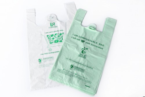 Popular Design for Bio-Degradable Plastic Flexible Packaging Food Bags for Candy with High Pressure Polyethylene Plastic Technique Handle BOPP Bag 20kg 25kg