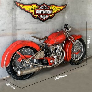 Retro industrial style punk style motorcycle metal iron decorations wall hanging