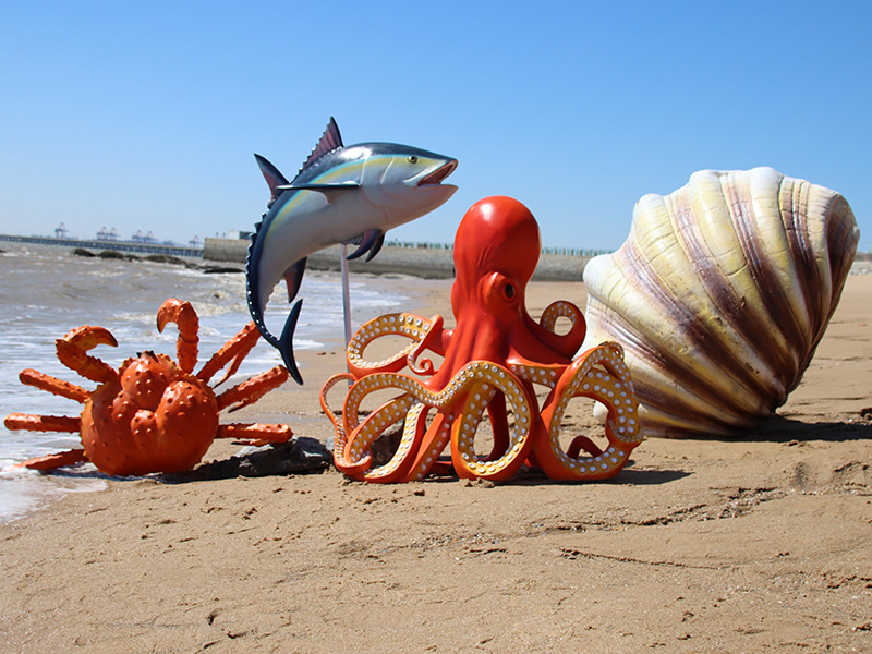 Customized Fiberglass Marine Animals Sculpture For Korea Customer