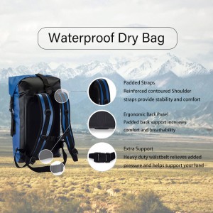 35L/55L large capacity roll top sealing waterproof dry bag