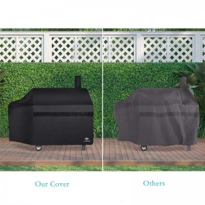 Black Outdoor 600D Heavy Duty Oxford Fabric BBQ Cover