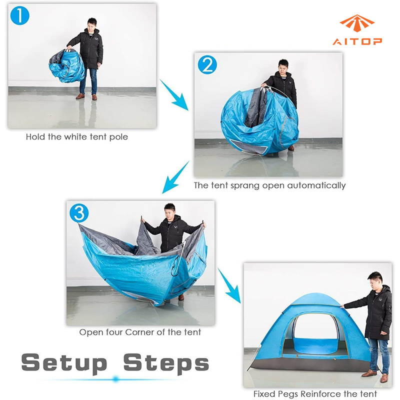 Wholesale Outdoor Camping Folding 2-3 People Beach Quick Open