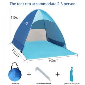 Pop Up Beach Tent Camping Portable Awning 4 Persons Tent