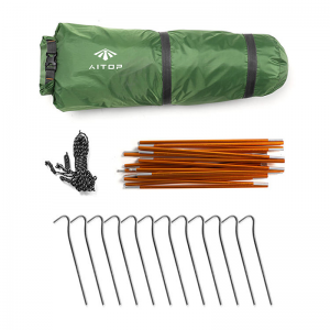 Thick rainproof camping equipment cross pole tent outdoor camping