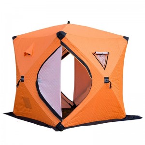 Pop Up Windproof Warm Ice Fishing Fire Chimney Field Inflatable Winter Family Fishing Tent