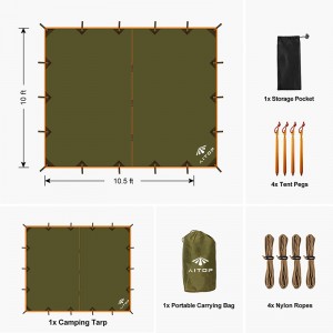 Outdoor Multifunctional Camping Traveling Backpacking Tarp Shelter Rain Fly