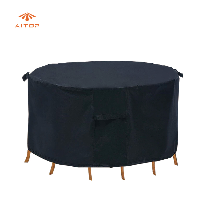 420D Oxford cloth outdoor waterproof sunscreen round table cover Featured Image