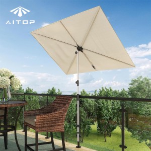 Rectangular Patio Umbrella with 360 Degree Rotation Knob